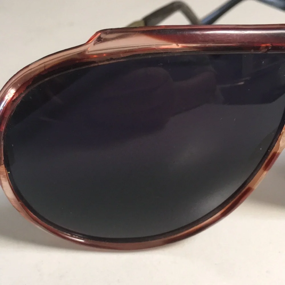 Vintage Corvette Tortoiseshell Aviator Sunglasses Dark Lenses Made in Taiwan